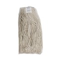 Mops | Boardwalk BWK724CCT 24 oz. Cut-End Lie-Flat Cotton Wet Mop Head - White (12/Carton) image number 1