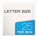File Folders | Oxford 51704EE 100 Sheet Capacity 11 in. x 8.5 in. High Gloss Laminated Paperboard Folder - White (25/Box) image number 1