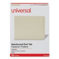 File Folders | Universal UNV13120 Reinforced Straight End Tab 2-Fastener File Folders - Letter, Manila (50/Box) image number 3
