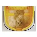Mop Buckets | Rubbermaid Commercial FG759088YEL 35 qt. WaveBrake Plastic Down-Press Institution Bucket and Wringer Combos - Yellow image number 3