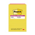 Sticky Notes & Post it | Post-it Notes Super Sticky 660-3SSJOY 4 in. x 6 in. Note Ruled Note Pads - Summer Joy Collection Colors (3-Pads/Pack) image number 0