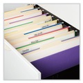File Folders | Universal UNV14220 Deluxe Bright Color Legal Size 1/5-Cut Tab Hanging File Folders - Violet (25/Box) image number 3