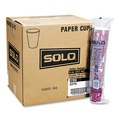 Just Launched | SOLO 370SI-0041 10 oz. Paper Hot Drink Cups in Bistro Design - Maroon (1000/Carton) image number 2