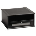 Monitor Stands | Victor 1175-5 13 in. x 13 in. x 6.5 in. Midnight Black Collection Monitor Riser Supports 50 lbs. - Black image number 1