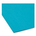File Folders | Smead 64074 Letter Size 1/5-Cut Tabs Colored Hanging File Folders - Teal (25/Box) image number 2