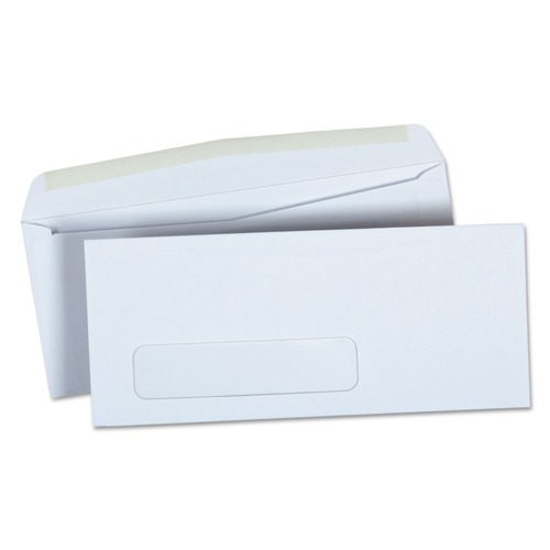 Envelopes & Mailers | Universal UNV35219 3.88 in. x 8.88 in. #9 Square Flap Gummed Business Envelope with Window - White (500/Box) image number 0