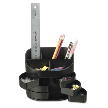  | Officemate 22822 6.5 x 4.75 x 5.75 Double Supply 11-Compartment 6-Drawer Organizer - Black