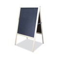 Chalkboards | Flipside 31222 25 in. x 24 in. x 48.5 in. Black Chalkboard Marquee Sign - Black, Natural Wood Frame image number 3