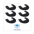 Office Chair Mats | Boardwalk PSCM-P-000I006M-00-21430 22 in. x 22 in. Rubber Commode Mat 2.0 - Black (6/Carton) image number 4