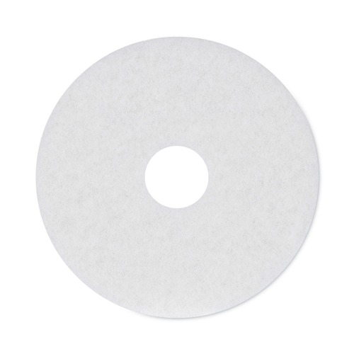 Cleaning & Janitorial Accessories | Boardwalk BWK4015WHI 15 in. Polishing Floor Pads - White (5/Carton) image number 0