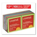 Notebooks & Pads | Universal UNV35617 Fan-Folded 3 in. x 3 in. Self-Stick Pop-Up Notes - Assorted Neon/Yellow (12/Pack) image number 4