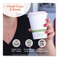 Cups and Lids | World Centric CU-PA-8D 8 oz. Double Wall Paper Hot Cups - White (1000/Carton) image number 1