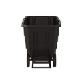 Trash & Waste Bins | Suncast Commercial RMTTLD504F1D 0.5 cu. Yd. 850 lbs. Capacity Light Duty Tilt Truck - Black image number 5