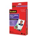 Labels | Scotch LS852G 2.31 in. x 4.06 in. 12.5 mil Self-Sealing Laminating Pouches - Gloss Clear (25/Pack) image number 1