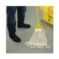  | Boardwalk BWK524C 24 oz. Pro Loop Web/Tailband Premium Saddleback Cotton Mop Head - White (12/Carton) image number 8