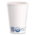 Cups and Lids | SOLO 412RCN-PLANET Recycled Content PCF Paper Hot Cups, ProPlanet Seal, 12 oz, White, 50/Pack image number 0