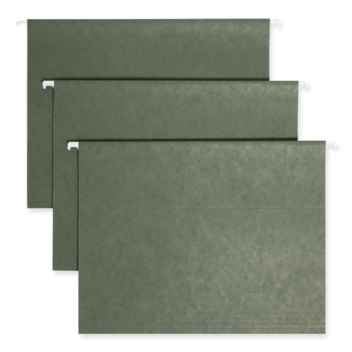 File Folders | Smead 64055 1/5-Cut Tabs Letter Size Hanging Folders - Standard Green (25/Box) image number 0