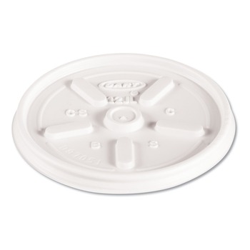 Dart 12JL Vented Plastic Lids for 12 oz. Hot/Cold Foam Cups (1000/Carton)
