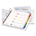 Binders | Cardinal 60518 11 x 8.5 OneStep Printable Table of Contents and 1 to 5 Dividers - White/Assorted Tabs (5/Set) image number 3
