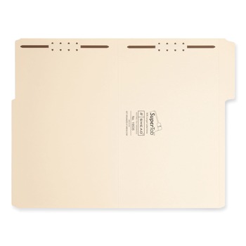 Smead 19535 0.75 in. Expansion SuperTab 11-pt Manila Fastener Folders, 2 Fasteners - Legal Size/Manila (50/Box)