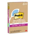 Sticky Notes & Post it | Post-it Notes Super Sticky 4621R-4SST 4 in. x 6 in. Ruled 100 Percent Recycled Paper Super Sticky Notes - Oasis (4-Pads/Pack) image number 1