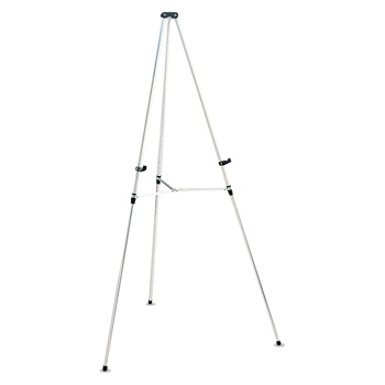 Quartet 50E 38 in. - 66 in. High Lightweight Aluminum Telescoping Tripod Easel - Silver