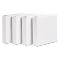 Binders | Avery 17030 3 Slant Rings 3 in. Capacity 11 in. x 8.5 in. Durable View Binder with DuraHinge - White (4/Pack) image number 1