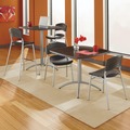 Office Desks & Workstations | Iceberg 65614 36 in. x 36 in. x 30 in. CafeWorks Square Cafe-Height Table - Walnut/Silver image number 7
