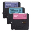Labels | Brother P-Touch BTAG3M02 0.47 in. x 13.1 ft. Genuine P-Touch BTAG Label Tapes - White on Purple, Black on Light Blue, White on Pink image number 1
