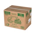  | Dart C90PST1 ClearSeal 8.3 in. x 8.3 in. x 3 in. Hinged-Lid Plastic Containers - Clear (250/Carton) image number 0