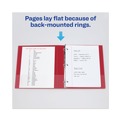 Binders | Avery 79327 Heavy-Duty 11 in. x 8.5 in. 5 in. Capacity 3 Locking One Touch EZD Rings View Binder with DuraHinge - Red image number 8