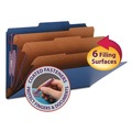 File Folders | Smead 19096 Eight-Section Pressboard Top Tab Classification Folders - Dark Blue/Legal Size (10/Box) image number 0