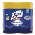 Disinfectants | LYSOL Brand 19200-80296 1-Ply 7 in. x 7.25 in. Lemon and Lime Blossom Disinfecting Wipes - White (2/Pack) image number 1