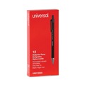 Pens | Universal UNV15520 0.7 mm Fine Retractable Ballpoint Pen - Black (1 Dozen) image number 0
