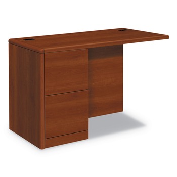 HON H10712L.COGNCOGN 10700 Series 48 in. x 24 in. x 29.5 in. Full Left Pedestal Return - Cognac