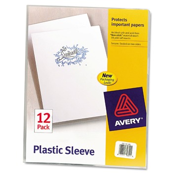 Avery 72311 Letter Size Plastic Sleeves - Clear (12/Pack)