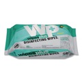 Cleaners & Chemicals | Carlisle 37701 WipesPlus 7 in. x 8 in. 1-Ply Disinfecting Surface Wipes - Lemon/White (12/Carton) image number 0