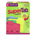 File Folders | Smead 11987 1/3-Cut Tabs Assorted Letter Size 0.75 in. Expansion SuperTab Colored File Folders - Assorted (100/Box) image number 4