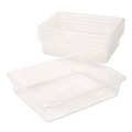 Boxes & Bins | Storex 62565U05C Storage Tray, Flat, 1.69 gal, 10.65-in x 13.17-in x 2.96-in, Translucent, 5/Pack image number 5