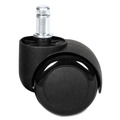 Office Chair Casters | Alera ALECASTERST2 2 in. B Stem Dual Wheel Hooded Casters - Black (5/Set) image number 0