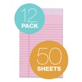Notebooks & Pads | TOPS 63050 50-Sheet 5 in. x 8 in. Narrow Rule Prism plus Colored Writing Pads - Pastel Pink (12/Pack) image number 1