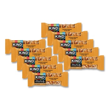 KIND 27960 0.7 oz. Minis - Caramel Almond Nuts/Sea Salt (10/Pack)