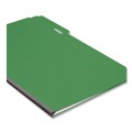 File Folders | Smead 22546 1/3-Cut Tabs Assorted Legal Size 1 in. Expansion Recycled Heavy Pressboard Folders - Green (25/Box) image number 2