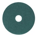 Labor Day Sale | Boardwalk BWK4013GRE 13 in. Diameter Heavy-Duty Scrubbing Floor Pads - Green (5/Carton) image number 0