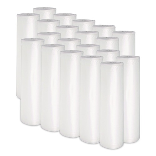 Trash Bags | Boardwalk Z4831LN GR1 16 Gallon 7 mic 24 in. x 31 in. Perforated Roll High Density Can Liners - Natural (50 Bags/Roll, 20 Rolls/Carton) image number 0