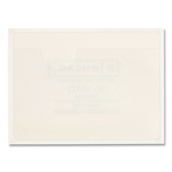 Smead 68123 4.06 in. x 3 in. Top Load Self-Adhesive Poly Pockets - Clear (100/Box)