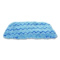 Mops | Rubbermaid Commercial HYGEN FGQ89100BL00 8 in. x 8 in. HYGEN Flexi Frame Microfiber Damp Mop Covers - Blue image number 2