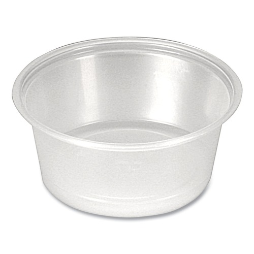 Food Trays, Containers, and Lids | Fabri-Kal PPC150 1.5 oz Plastic Portion Cups - Clear (2500/Carton) image number 0