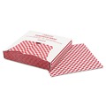  | Bagcraft P057700 12 x 12 Grease-Resistant Paper Wraps and Liners - Red Check (5000/Carton) image number 0