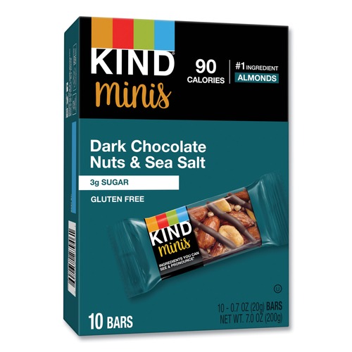 Snacks | KIND 27959 0.7 oz. Minis - Dark Chocolate Nuts/Sea Salt (10/Pack) image number 0